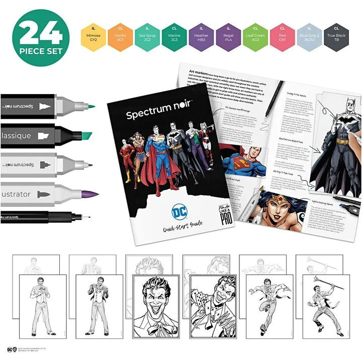 Komplet umetniških ilustracij HEROES AND VILLAINS : THE JOKER – pogled 2