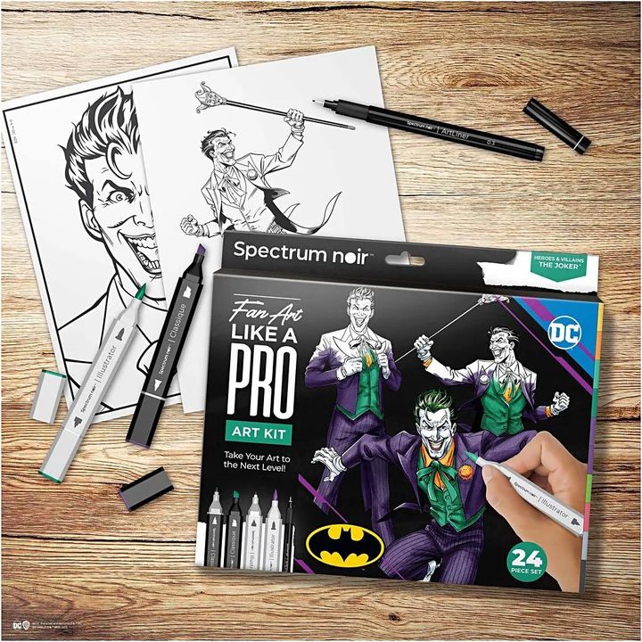 Komplet umetniških ilustracij HEROES AND VILLAINS : THE JOKER – pogled 4
