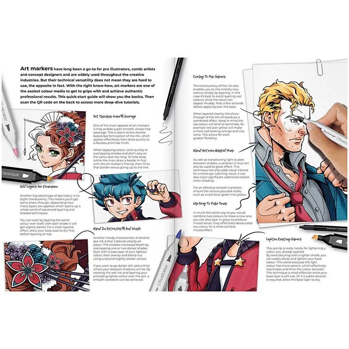 Komplet umetniških ilustracij MANGA A COMIC HEROES – pogled 3