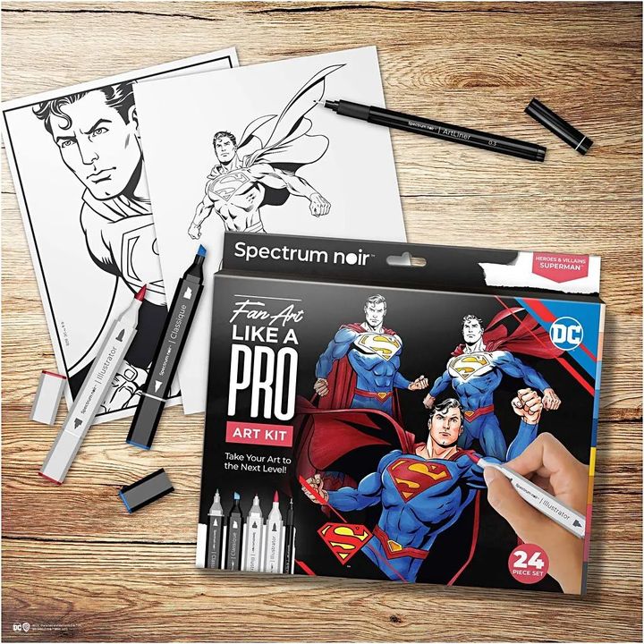 Komplet umetniških ilustracij SUPERMAN – pogled 4