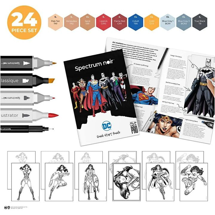 Komplet umetniških ilustracij WONDER WOMAN – pogled 2