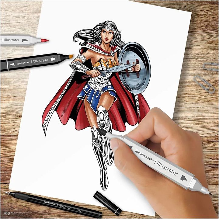 Komplet umetniških ilustracij WONDER WOMAN – pogled 3