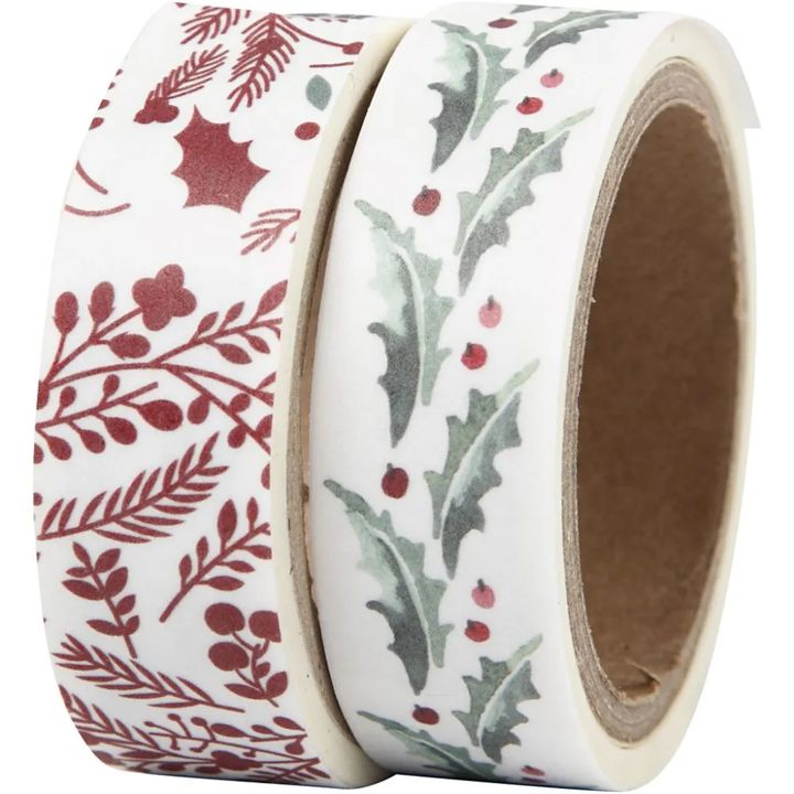 Komplet washi trakov Holly and branches