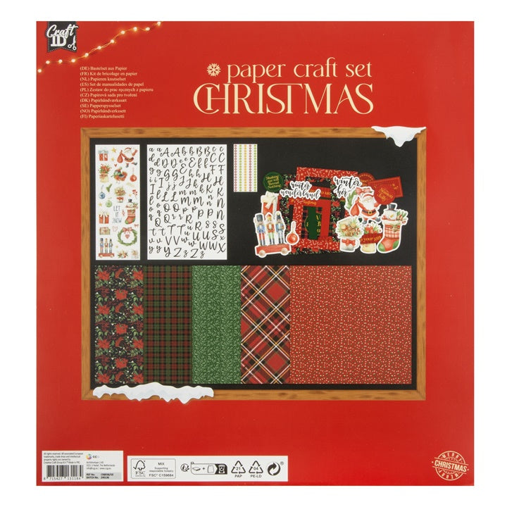 Komplet za božično scrapbooking v rdeči barvi – pogled 2