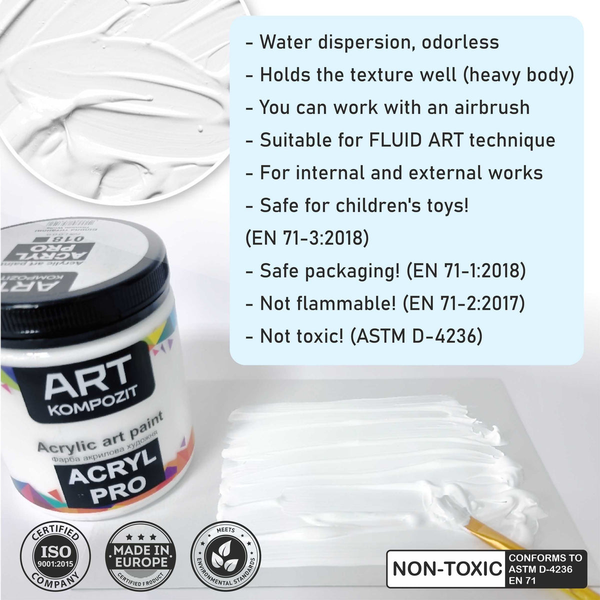 Akrilna barva ACRYL PRO ART Kompozit 430 ml