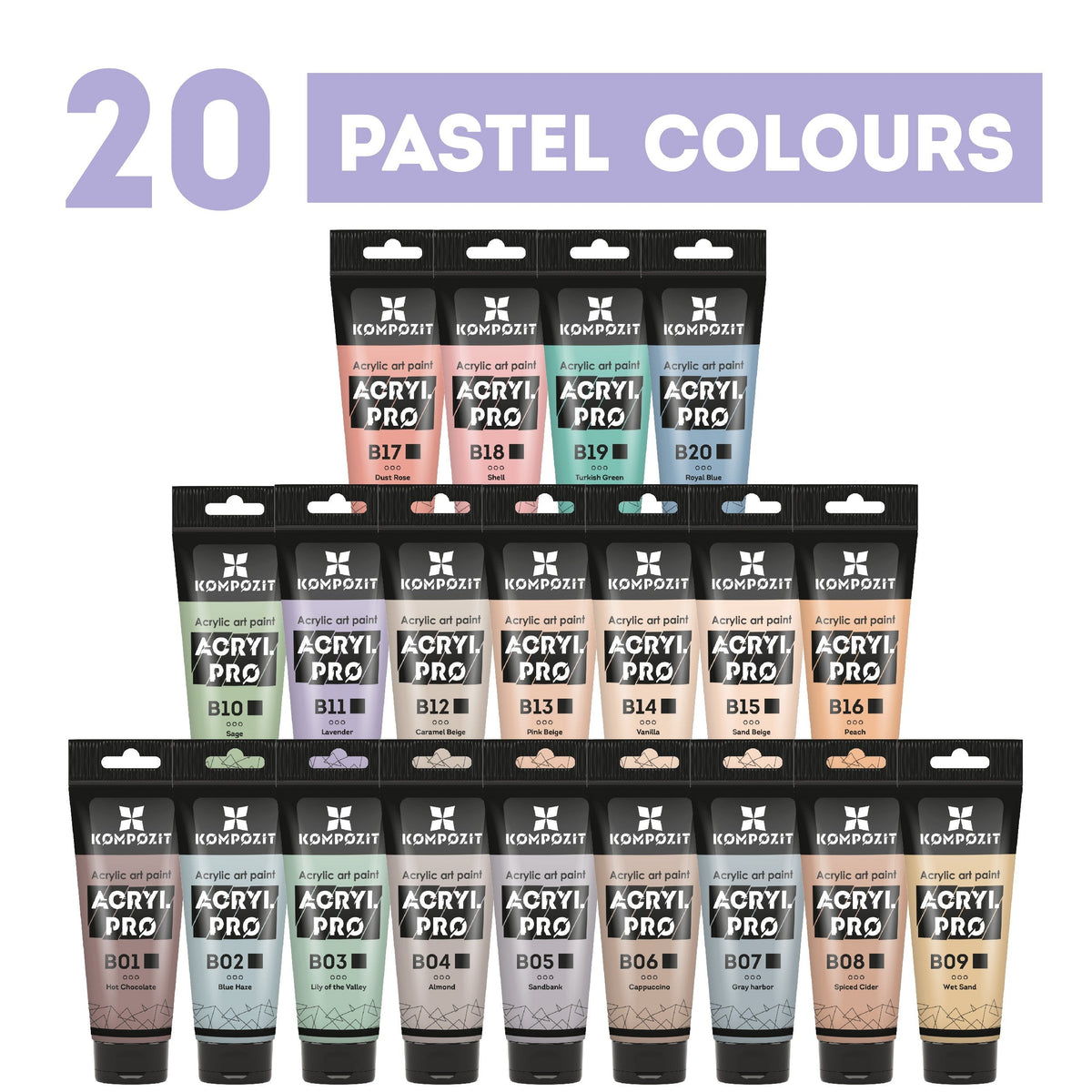 Pastelna akrilna barva ACRYL PRO ART Kompozit 75 ml