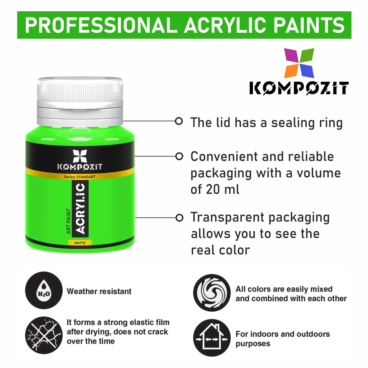 Akrilna barva Kompozit STANDART 20 ml