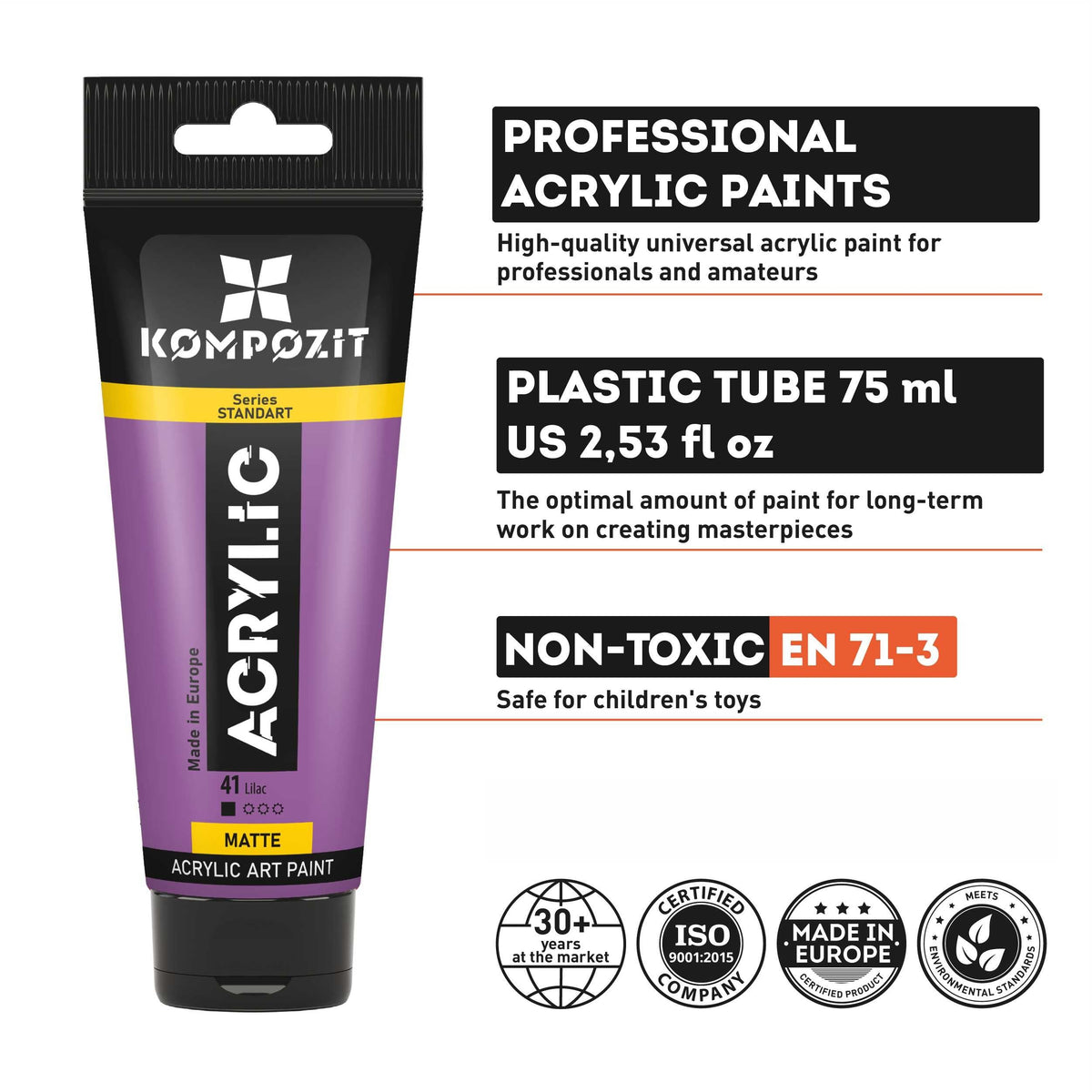 Akrilna barva Kompozit STANDART Fluorescent 75 ml