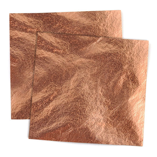 Kovinske folije bakrene 14x14 cm / 25 listov