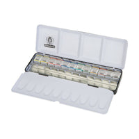 Kovinski akvarelni set Schmincke HORADAM, 12 x 1/2 posodice z dodatnim prostorom