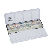 Kovinski akvarelni set Schmincke HORADAM, 12 x 1/2 posodice z dodatnim prostorom