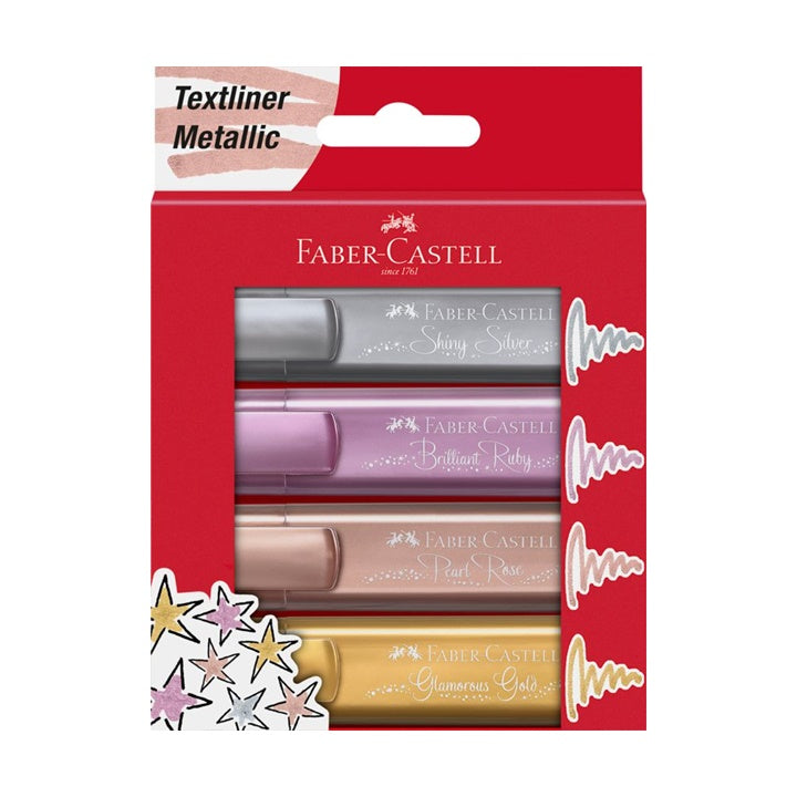Kovinski označevalci Faber-Castell 4 kosi