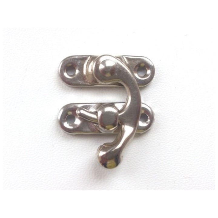 Kovinsko zapiralo iz niklja 2.9 x 3.2 cm - 1 kos