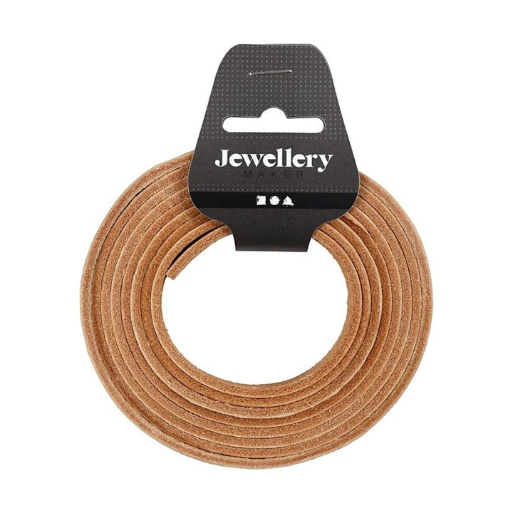 Usnjeni trak 3 mm x 2 m - različne barve – Naravni
