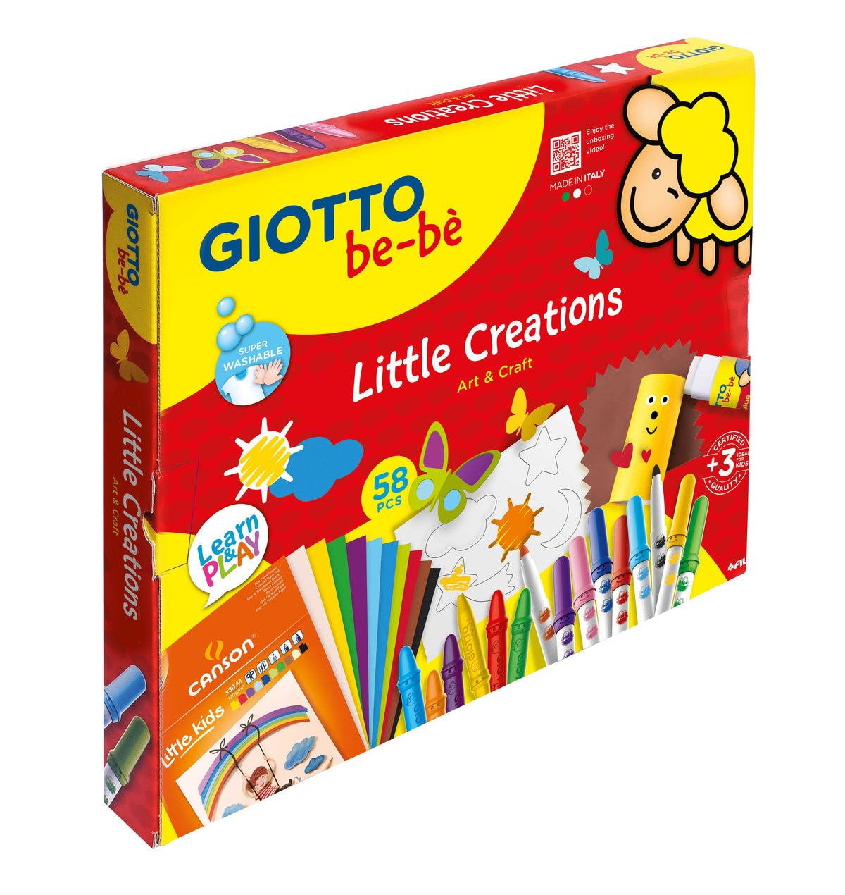 Ustvarjalni set za otroke GIOTTO be-bè Little Creations 58 kosov