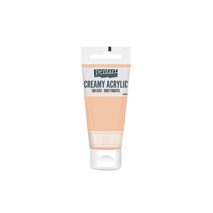 Kremasta akrilna barva polsijoča Pentart 200 ml – Rose