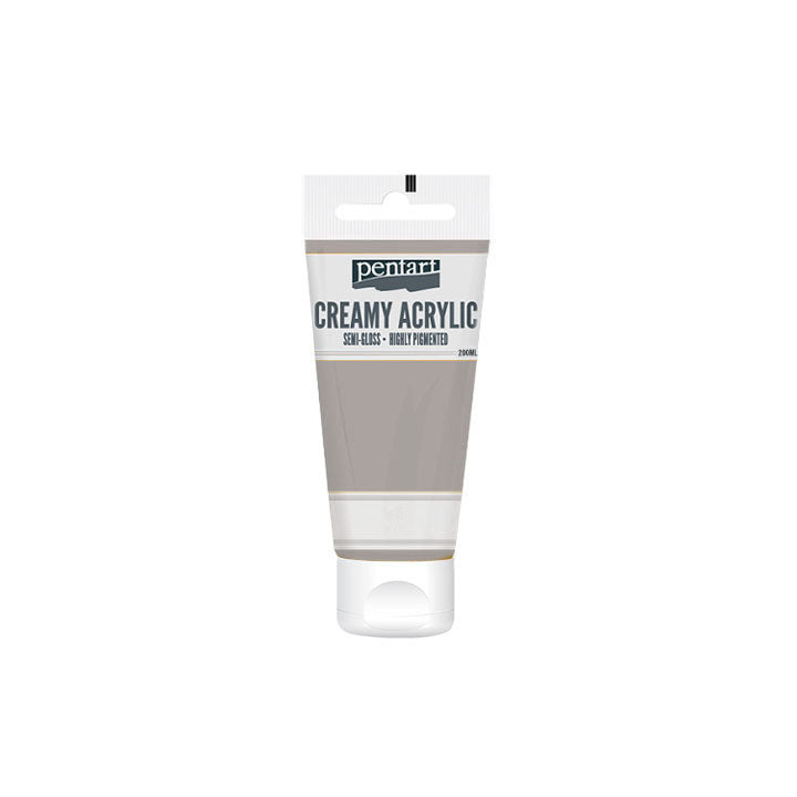 Kremasta akrilna barva polsijoča Pentart 200 ml – Silver