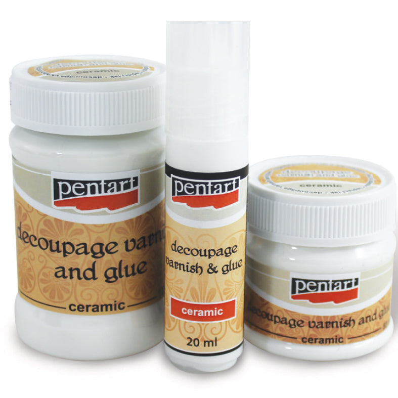 Lak in lepilo za decoupage za keramiko - 100 ml