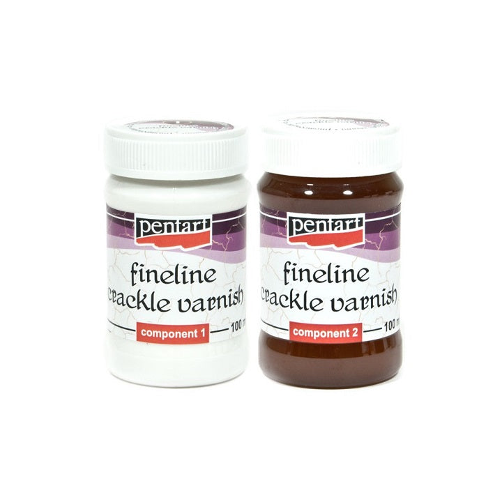 Lak za fini crackle efekt v 2 fazah - 100 ml + 100 ml