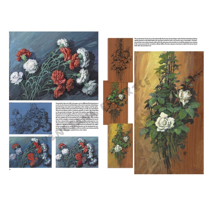 Leonardo Collection 21 Flowers Drawing Book – pogled 2