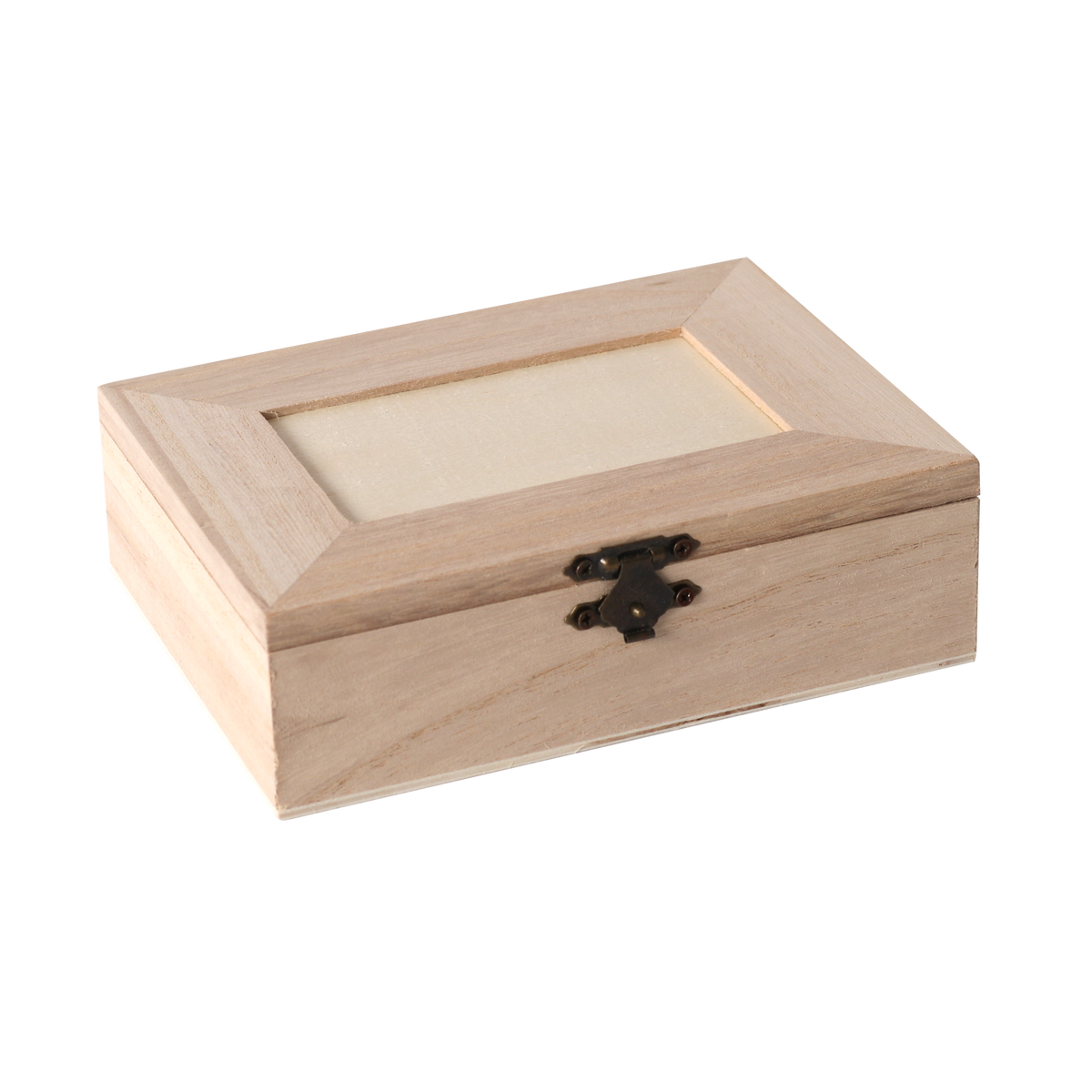 Lesena škatla s 4 predelki 14 x 10 x 3,5 cm