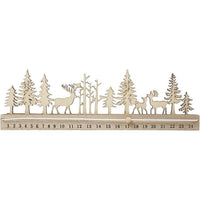 Leseni adventni koledar - odštevanje 40 cm — slika 1