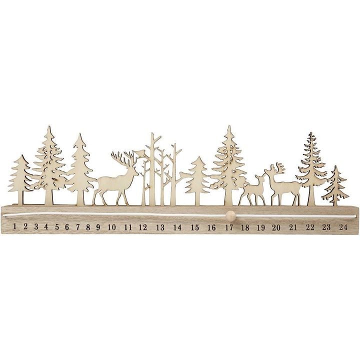 Leseni adventni koledar - odštevanje 40 cm — slika 1