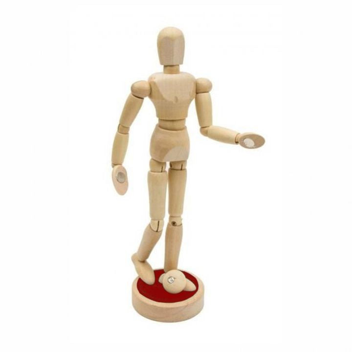 Leseni model človeškega telesa z magneti - unisex 30,5 cm
