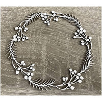 Leseni okrasni element okvirček - ornament - 1 kos