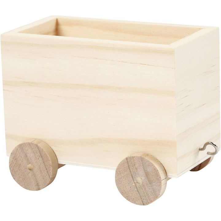 Leseni vagon za dekoriranje 10 cm — slika 1