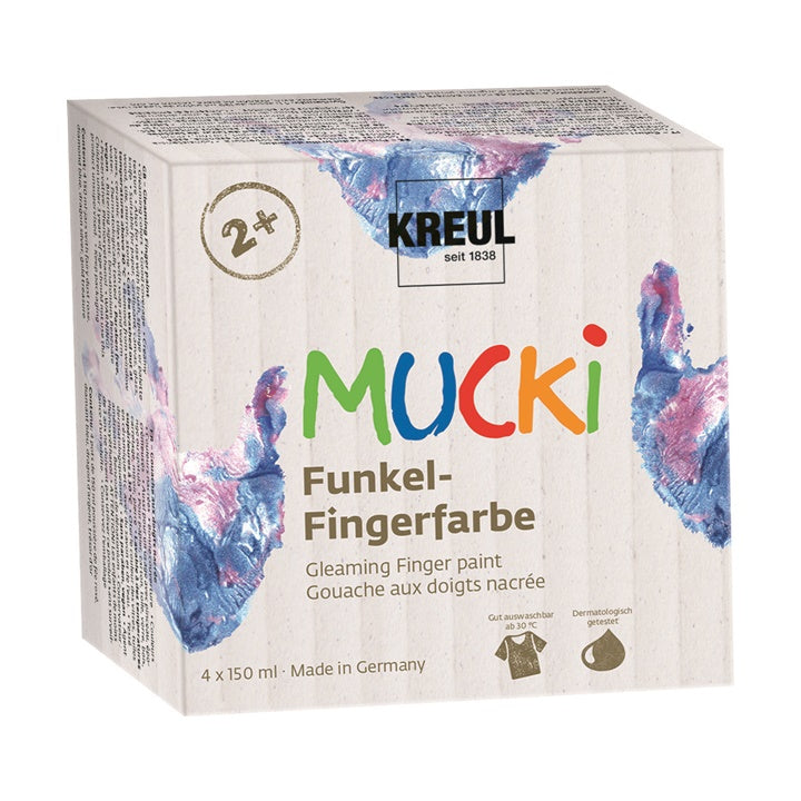 Lesketajče barve za nanos s prsti 150 ml MUCKI - set 4 x 150 ml