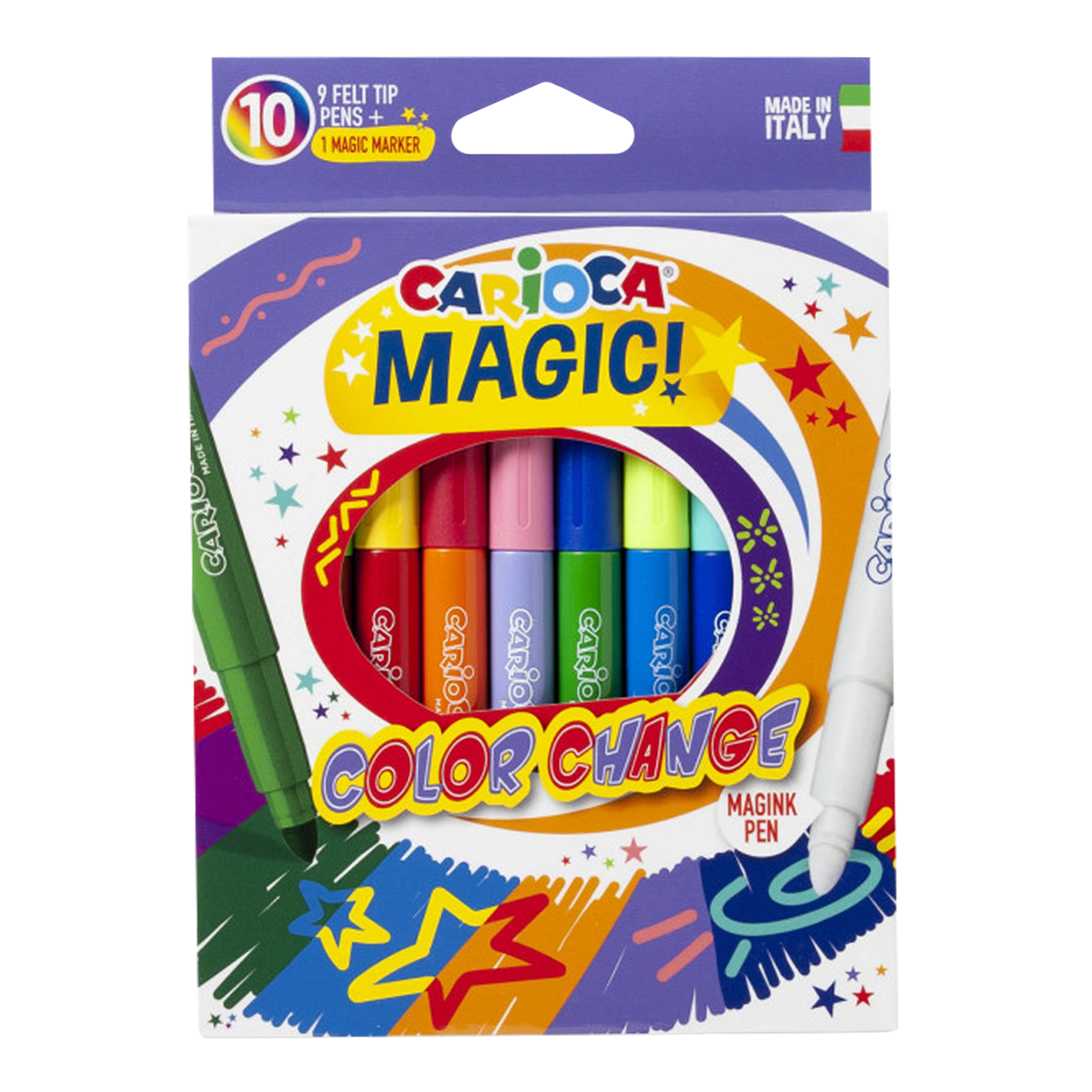 Magični flomastri, ki spreminjajo barvo Carioca, 10 kosov, mešanica barv