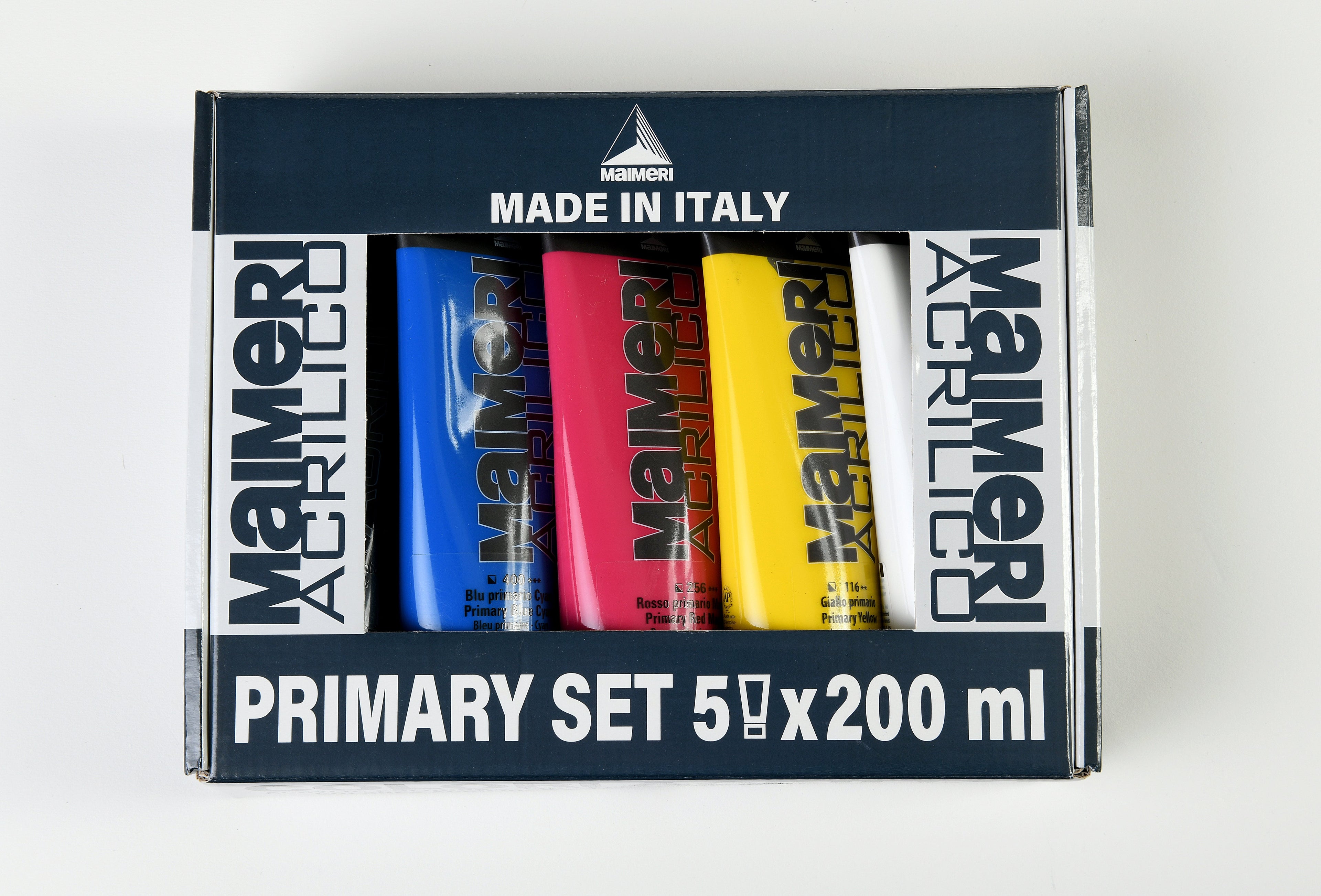 Maimeri Acrilico set akrilnih barv Primary 200 ml