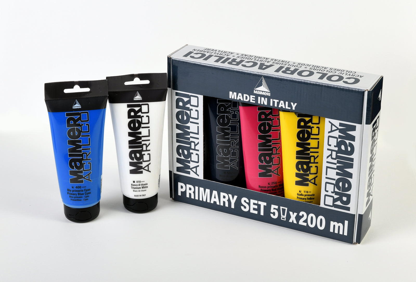 Maimeri Acrilico set akrilnih barv Primary 200 ml