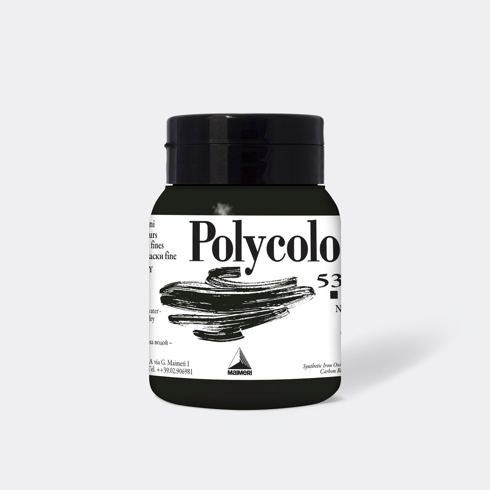 Fina akrilna barva MAIMERI Polycolor 500 ml – Črna