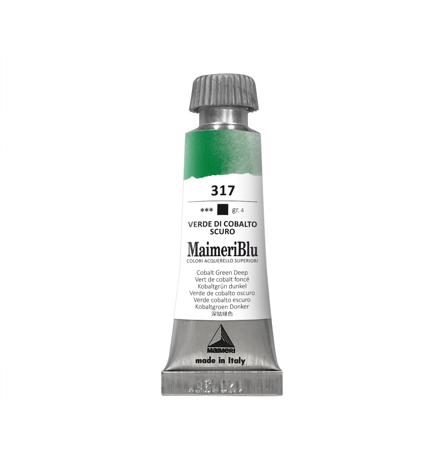 Profesionalna akvarelna barva MAIMERI Maimeri Blu 12 ml – Kobaltno zelena temna