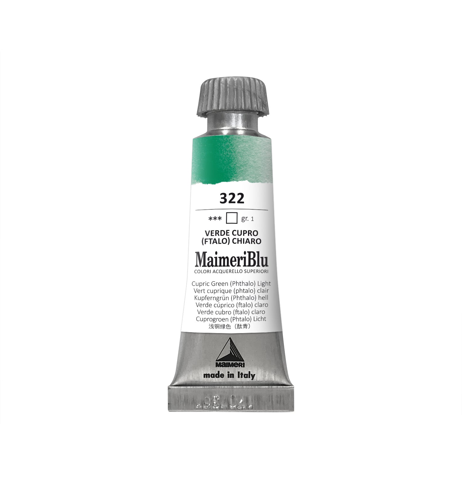 Profesionalna akvarelna barva MAIMERI Maimeri Blu 12 ml – Svetlo bakreno zelena