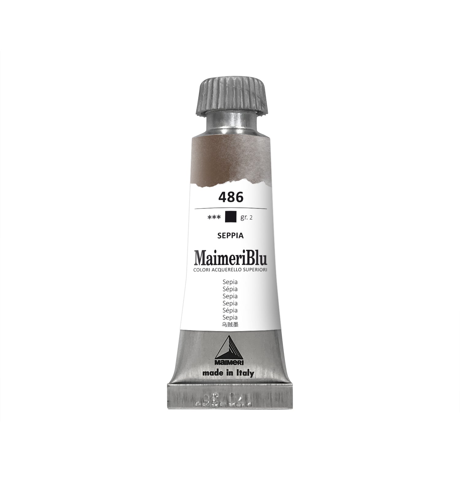 Profesionalna akvarelna barva MAIMERI Maimeri Blu 12 ml – Sepija