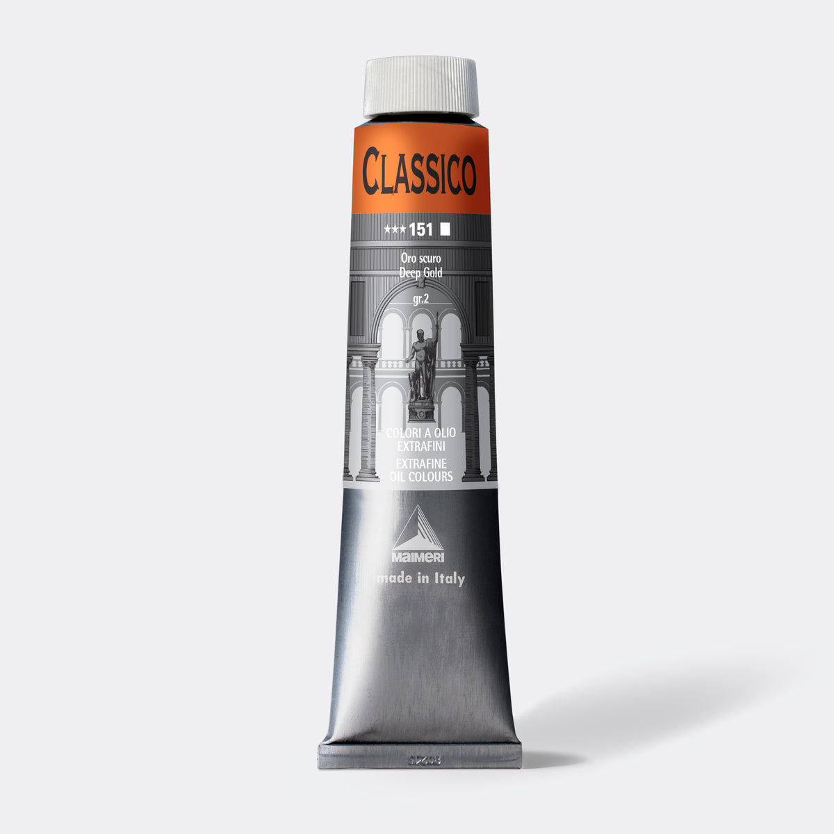 Fina oljna barva Maimeri Classico 200 ml – Temno zlata