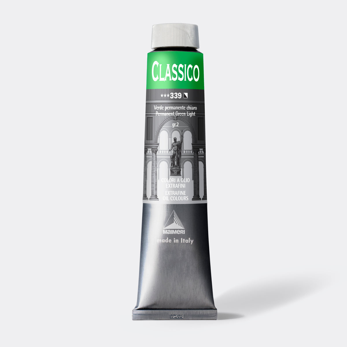 Fina oljna barva Maimeri Classico 200 ml – Permanentno zelena svetla