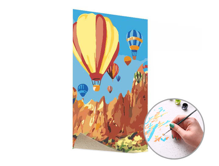Slikarstvo po številkah LETALNI BALON – brez okvirja