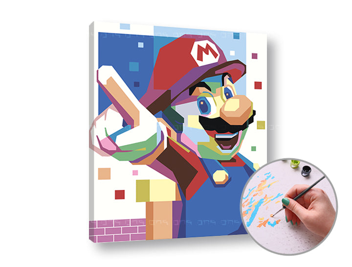 Slikanje po številkah SUPER MARIO – brez okvirja