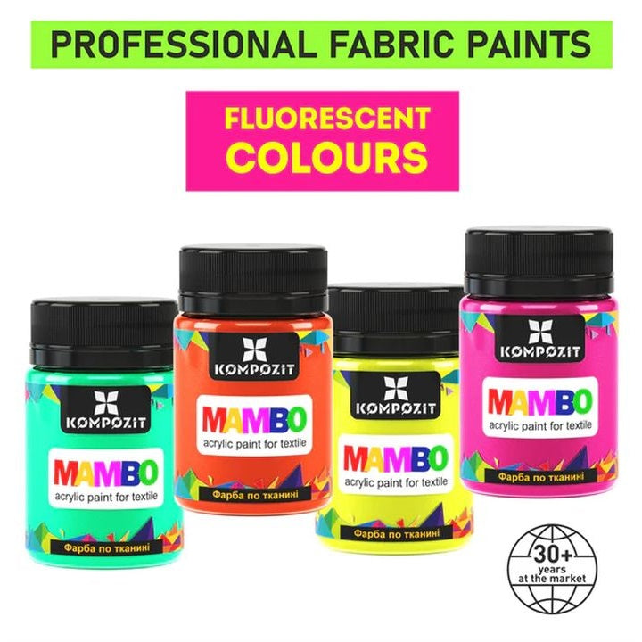 MAMBO Fluorescentna barva za tekstil in usnje 50 ml | Različni odtenki – pogled 2