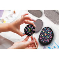 Mandala Rock Painting Kit - 3 kamni in bleščeče barve – pogled 3