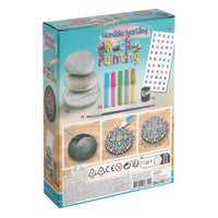 Mandala Rock Painting Kit - 3 kamni in bleščeče barve – pogled 6