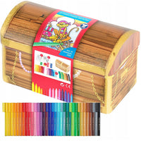 Markerji Faber-Castell s clip sponko v skrinji 33 kosov