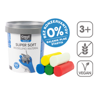 Masa za modeliranje Creall Super soft 5 × 90 g v lončku, mešanica barv