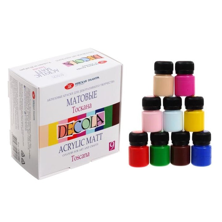 Mat akrilne barve Decola v setu 9x20 ml | različni kompleti – pogled 3