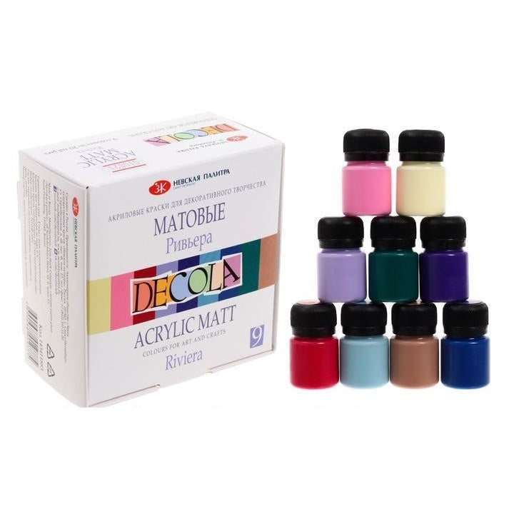 Mat akrilne barve Decola v setu 9x20 ml | različni kompleti – pogled 4