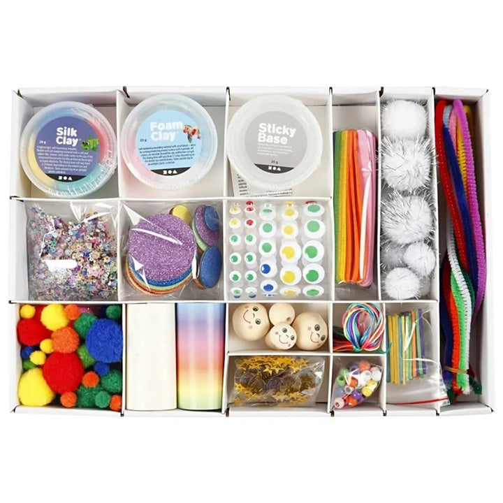 Mavrični ustvarjalni set - mešanica materialov – pogled 2